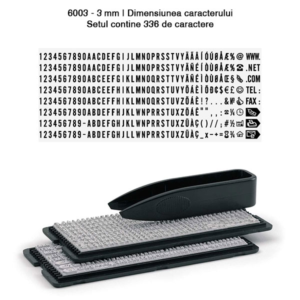 Set de litere pentru stampile Trodat 6003 Caracter 3 mm