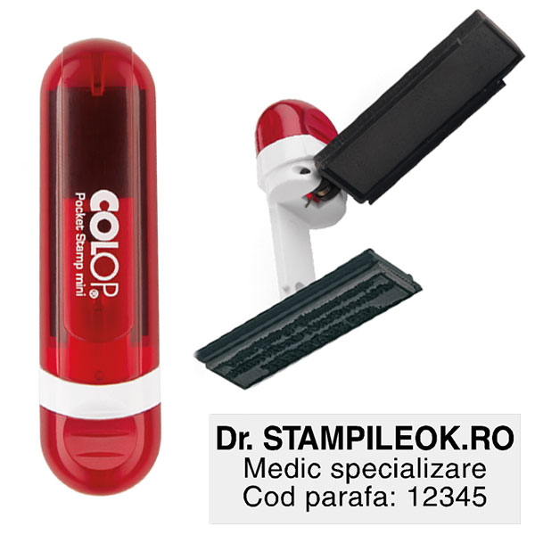 Stampile Medic Colop Mini Pocket Dimensiune 39 x 10 mm