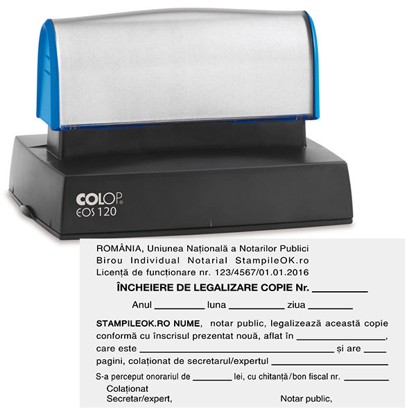 Stampile Notar Legalizare Copie Colop Eos120 Dimensiune 95 x 70 mm