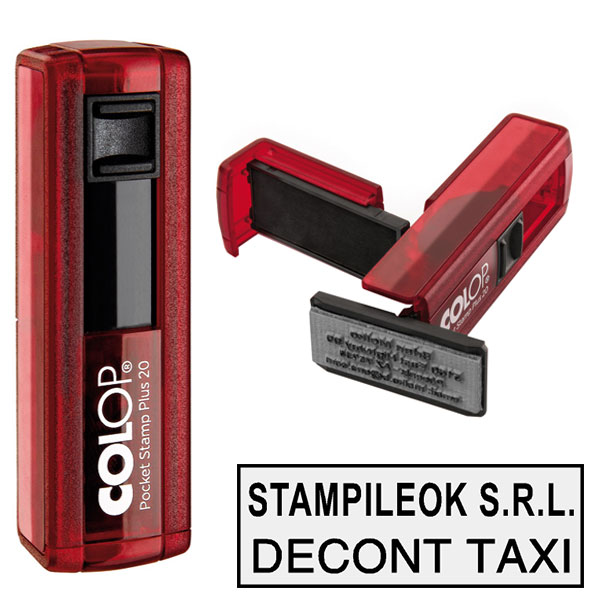 Stampile Decont Taxi Colop Pocket Stamp Plus 20 Dimensiuni 38 x 14 mm