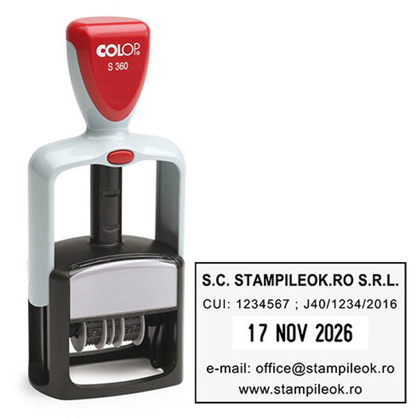 Stampile Colop Office Line S360 Dimensiune: 45x30mm