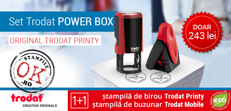 Oferta promotionala stampile Trodat Power Box - StampileOK.ro